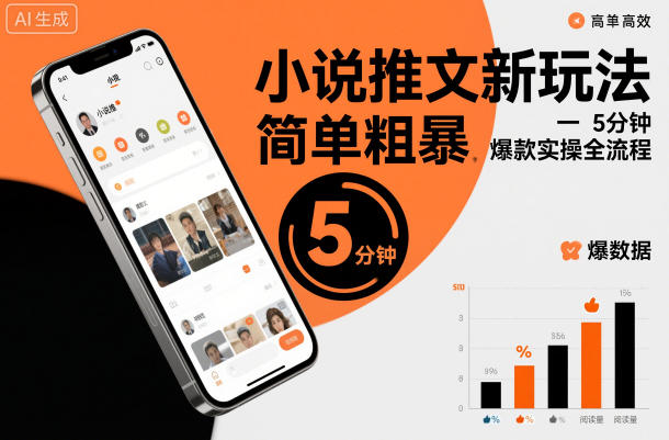 小说推文新玩法，简单粗爆，5分种一个爆款实操全流程-最全资源库
