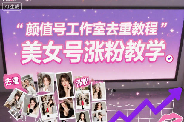 颜值号工作室去重教程，美女号涨粉教学-最全资源库