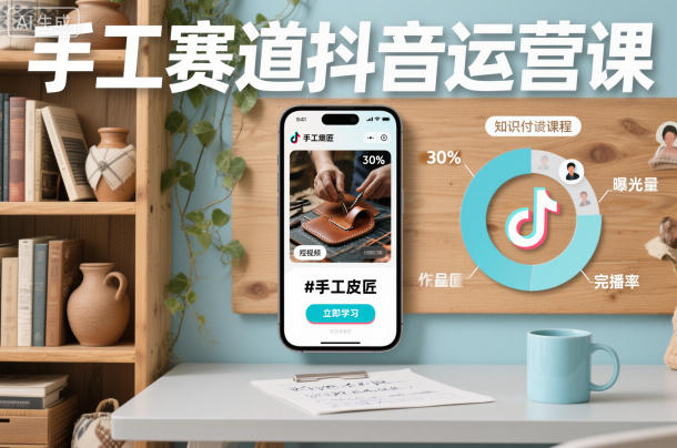 手工赛道抖音运营课,手工赛道流量运营-最全资源库