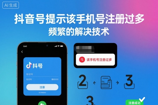 抖音号提示该手机号注册过多，频繁的解决技术-最全资源库