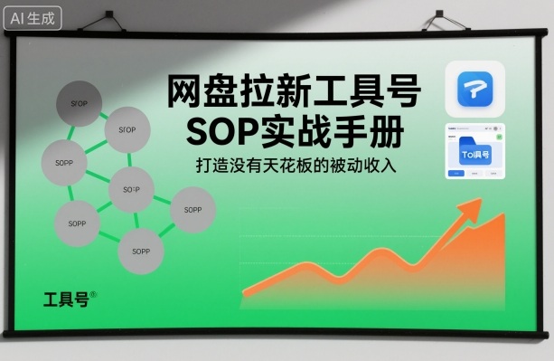 网盘拉新工具号SOP实战手册，打造没有天花板的被动收入-最全资源库