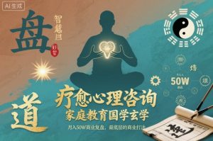 疗愈心理咨询，家庭教育国学玄学，月入50个商业复盘，最底层的商业打法-最全资源库