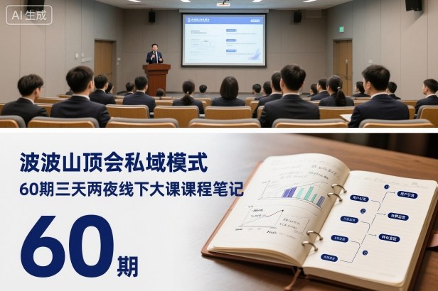 波波山顶会私域模式60期三天两夜线下大课课程笔记（文档）-最全资源库