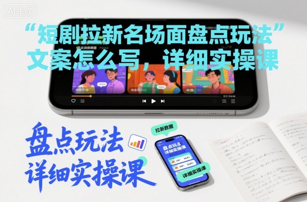 短剧拉新名场面盘点玩法文案怎么写，详细实操课-最全资源库