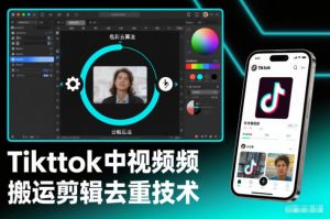 Tiktok中视频纯搬运剪辑去重技术，外来技术，自行测试-最全资源库