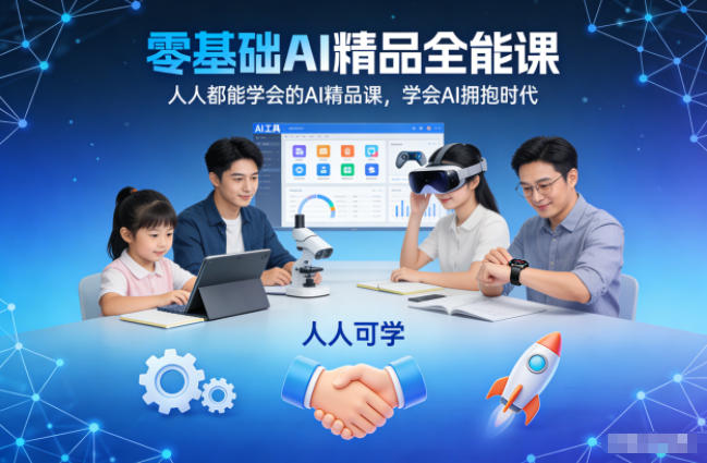 零基础AI精品全能课，人人都能学会的AI精品课，学会AI拥抱时代-最全资源库