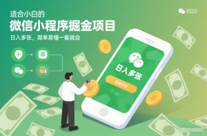 适合小白的微信小程序掘金项目，日入多张，简单易懂一看就会【揭秘】-最全资源库