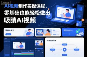 AI视频制作实操课程，零基础也能轻松做出吸睛AI视频-最全资源库