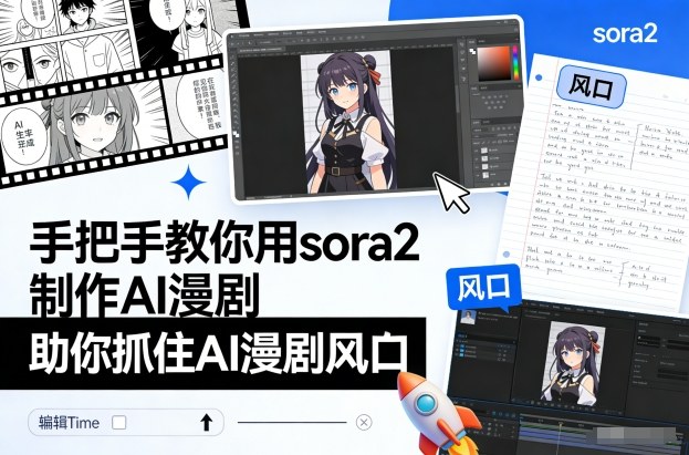 手把手教你用sora2制作AI漫剧，助你抓住AI漫剧风口-最全资源库