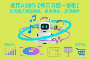 使用AI制作【每天听懂一首歌】动听音乐赛道视频，条条爆款，变现简单-最全资源库