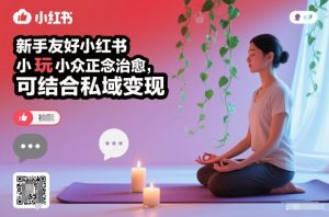 新手友好小红书小众正念治愈，玩法简单，可结合私域变现-最全资源库