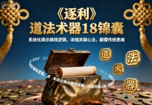 《逐利》道法术器18锦囊，系统化揭示搞钱逻辑，浓缩关键心法，颠覆传统思维（更新）-最全资源库