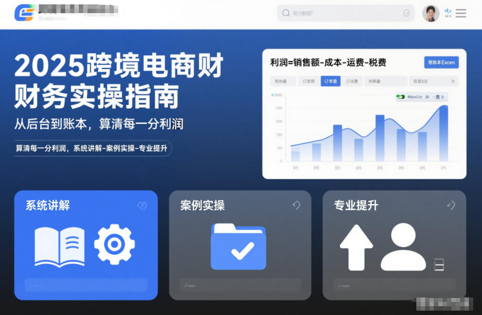 2025跨境电商财务实操指南，从后台到账本，算清每一分利润，系统讲解-案例实操-专业提升-最全资源库