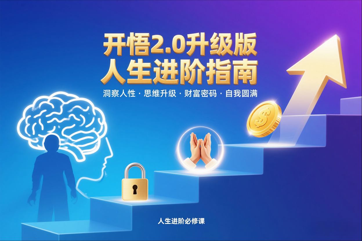 开悟2.0升级版人生进阶指南，洞察人性-思维升级-财富密码-自我圆满-最全资源库