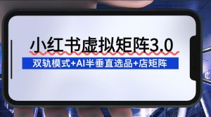 小红书虚拟矩阵3.0：双轨模式+AI半垂直选品+店矩阵-最全资源库