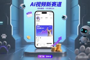 AI视频新赛道，宠物播客仅注册5天涨粉2W，收益非常可观-最全资源库