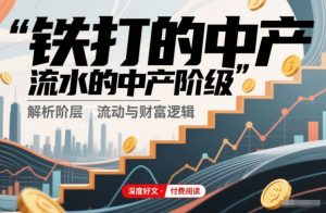 付费文章：铁打的中产，流水的中产阶级-最全资源库