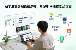 AI工具高效制作精品课，从0到1全流程实战指南-最全资源库