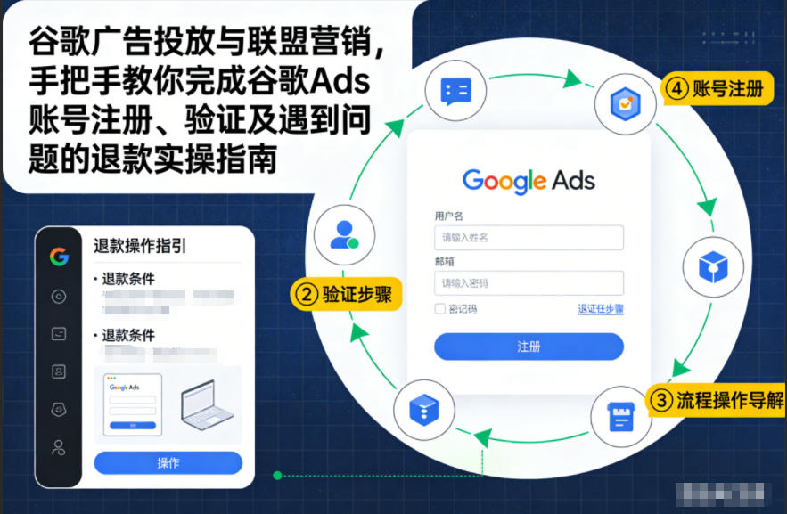 谷歌广告投放与联盟营销，手把手教你完成谷歌Ads账号注册、验证及遇到问题的退款实操指南-最全资源库