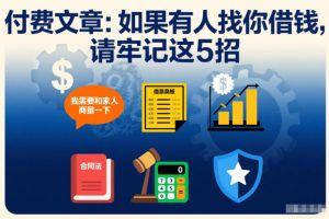 付费文章：如果有人找你借钱，请牢记这5招-最全资源库