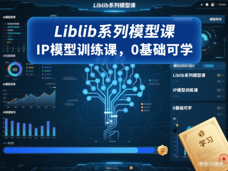 Liblib系列模型课,IP模型训练课,0基础可学-最全资源库