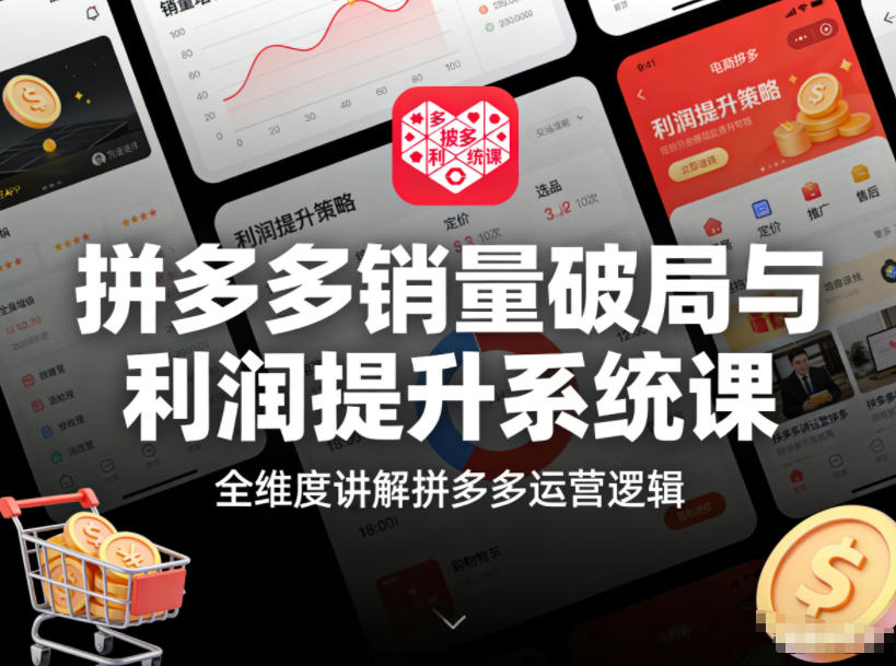 拼多多销量破局与利润提升系统课，全维度讲解拼多多运营逻辑-最全资源库