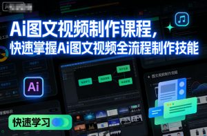 Ai图文视频制作课程，快速掌握Ai图文视频全流程制作技能-最全资源库
