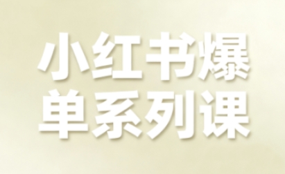 小红书爆单系列课，聚焦小红书电商全链路增长（更新）-最全资源库