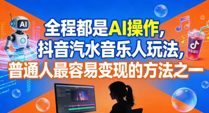 全程都是AI操作,抖音汽水音乐人玩法,普通人最容易变现的方法之一-最全资源库