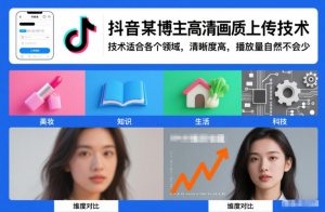 抖音某博主视频高清画质上传技术，技术适合各个领域，清晰度高，播放量自然不会少-最全资源库