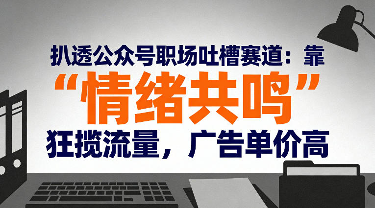 扒透公众号职场吐槽赛道：靠“情绪共鸣”狂揽流量，广告单价高-最全资源库