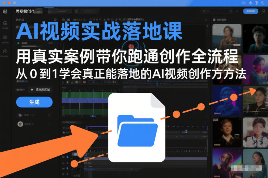 AI视频实战落地课，用真实案例带你跑通创作全流程，从0到1学会真正能落地的AI视频创作方法-最全资源库