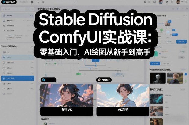 Stable Diffusion ComfyUI实战课：零基础入门，AI绘图从新手到高手-最全资源库