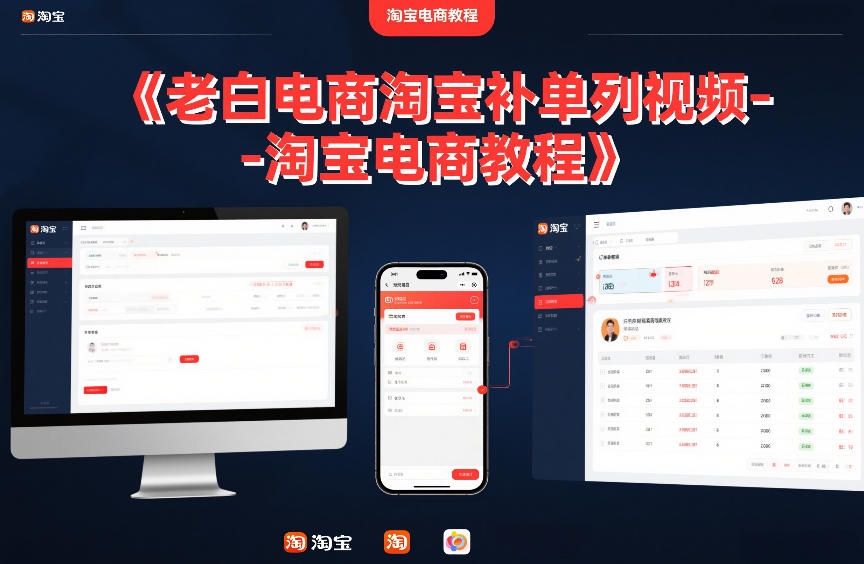 老白电商淘宝补单系列视频-淘宝电商教程-最全资源库
