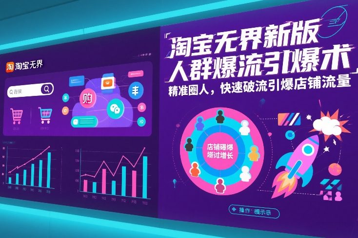 淘宝无界新版人群爆流引爆术，精准圈人，快速破流引爆店铺流量-最全资源库