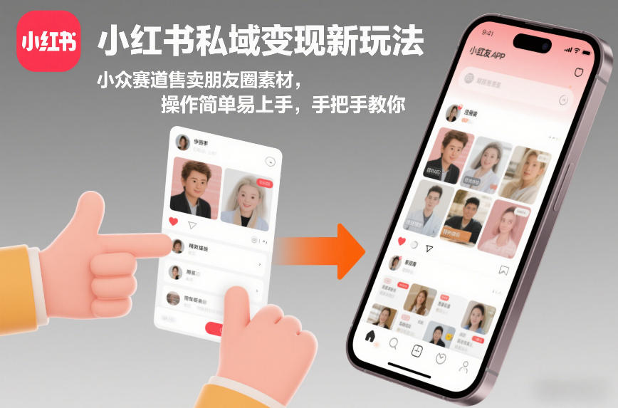 小红书私域变现新玩法，小众赛道售卖朋友圈素材，操作简单易上手，手把手教你-最全资源库