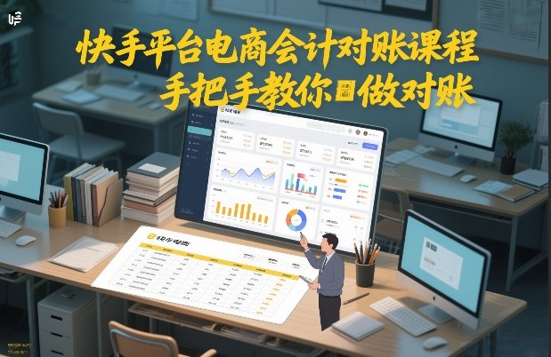 快手平台电商会计对账课程，手把手教你做对账-最全资源库
