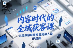 内容时代的全域获客课，从高效精准获客到强人设IP品牌-最全资源库