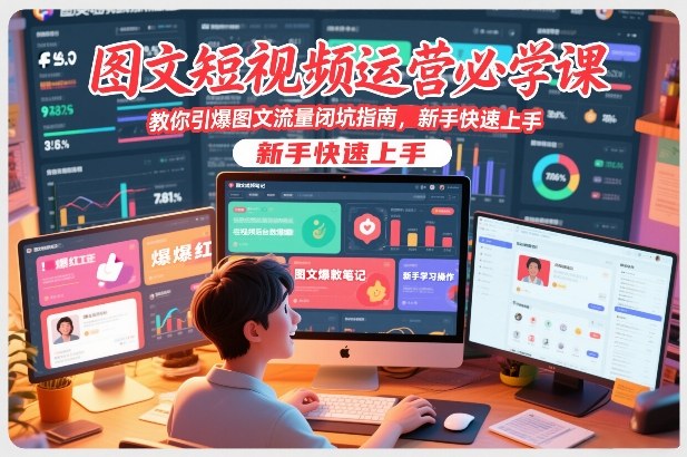 图文短视频运营必学课，教你引爆图文流量闭坑指南，新手快速上手-最全资源库