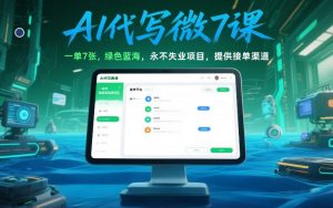 AI代写微课，一单7张，绿色蓝海，永不失业项目，提供接单渠道！-最全资源库