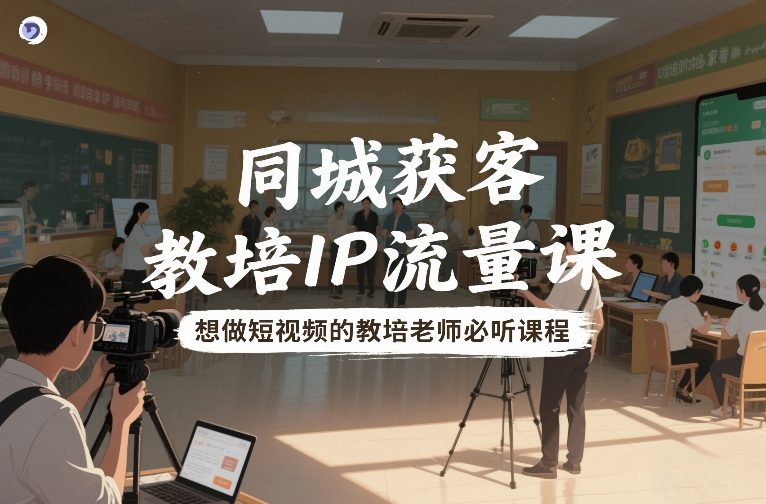 同城获客，教培IP流量课，想做短视频的教培老师必听课程-最全资源库