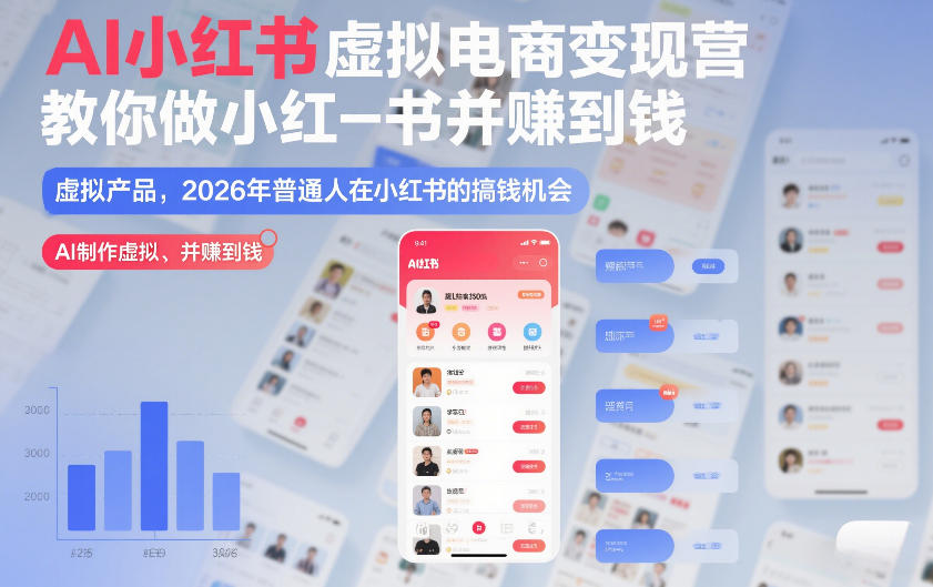 AI小红书虚拟电商变现营，教你做小红书并賺到钱，虚拟产品，2026年普通人在小红书的搞钱机会（更新中）-最全资源库