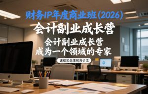 财务IP年度商业班(2026)，会计副业成长营，成为一个领域的专家-最全资源库