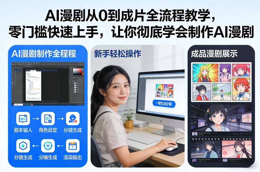 AI漫剧从0到成片全流程教学，零门槛快速上手，让你彻底学会制作AI漫剧【保姆级教程】-最全资源库