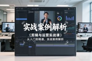剪辑与运营实战课，从入门到精通，实战案例解析（更新2026）-最全资源库