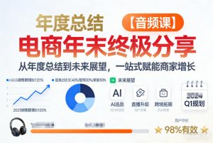 电商年未终极分享，从年度总结到未来展望，一站式赋能商家增长【音频课】-最全资源库