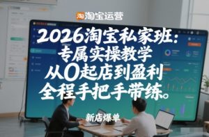 2026淘宝私家班：专属实操教学，从0起店到盈利，全程手把手带练-最全资源库