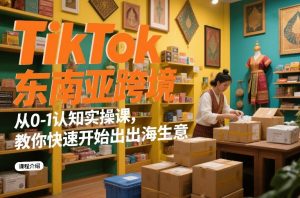 TikTok东南亚跨境从0-1认知实操课，教你快速开始出海生意-最全资源库