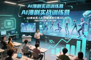AI漫剧实战训练营，3D商业真人AI短剧漫剧引爆2026，流量红利期已至，入场正当时-最全资源库