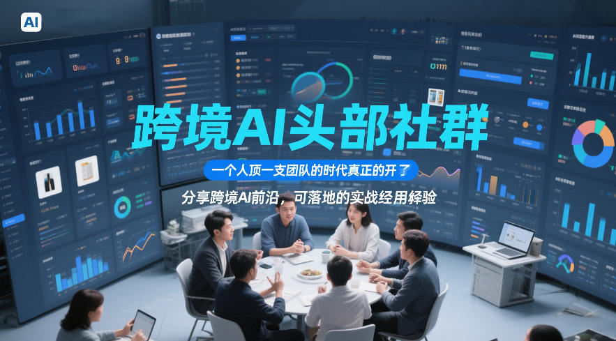 跨境AI头部社群，一个人顶一支团队的时代真正的开始了，分享跨境AI前沿，可落地的实战经验-最全资源库